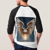Angel Wings Mannen Basic 3/4 Sleeve Raglan T-shirt (Achterkant)