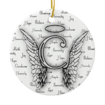 Angel Wings met positieve woorden Monogram C
