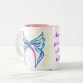 Angel wings-mok tweekleurige koffiemok (Voorkant links)