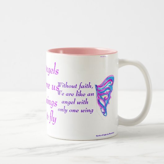 Angel wings-mok tweekleurige koffiemok (Rechts)