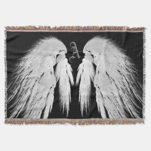 ANGEL WINGS Monogram Black Deken