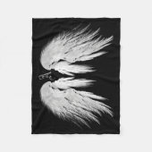 ANGEL WINGS Monogram Black Fleece Deken (Voorkant)