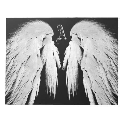ANGEL WINGS Monogram Black Notitieblok (Voorkant)