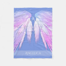 ANGEL WINGS Monogram Dreamweaver Pink Soft Blue