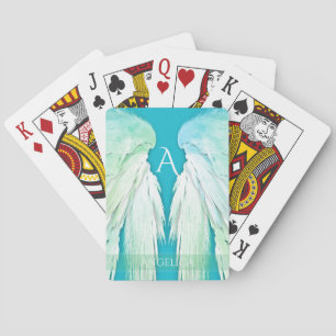 ANGEL WINGS Monogram Name Fresh Ombre Pokerkaarten