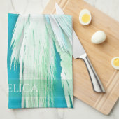 ANGEL WINGS Monogram Name Fresh Ombre Theedoek (Quarter Fold)