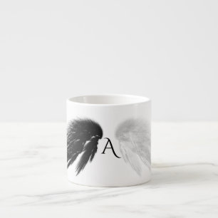 ANGEL WINGS Monogram 'slechts half kwaad' Fungeren Espresso Kop