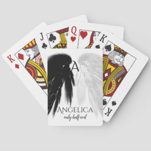 ANGEL WINGS Monogram 'slechts half kwaad' Fungeren Pokerkaarten