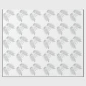 ANGEL WINGS Monogram White Cadeaupapier (Vlak)