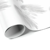 ANGEL WINGS Monogram White Cadeaupapier (Rol Hoek)