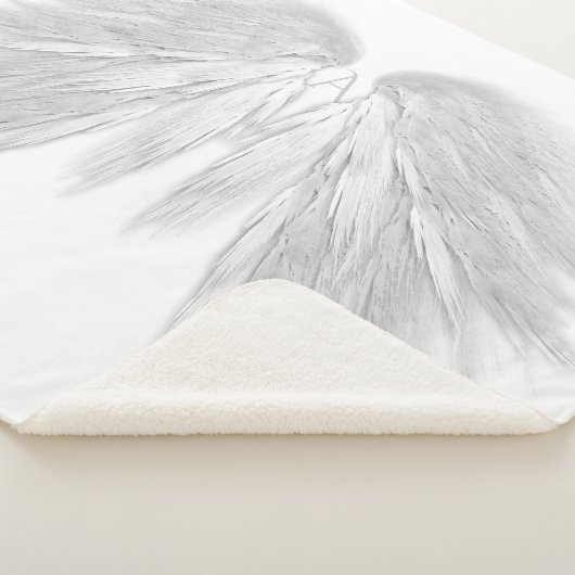 ANGEL WINGS Monogram White Sherpa Deken (3/4)