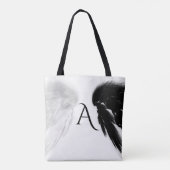 ANGEL WINGS Monogram Zwart + Wit Draagtas (Achterkant)