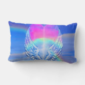 Angel Wings omringd door een hart Kussen (Achterkant)