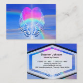 Angel Wings omringd door een hart Visitekaartje (Voorkant / Achterkant)