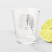 ANGEL WINGS 'Only Half Evil' Monogram Funny Shot Glas (Achterkant)