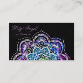 Angel Wings Paars Lavender visitekaartje (Voorkant)