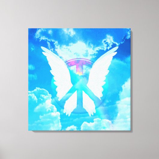 Angel Wings & Peace Sign Canvas Afdruk (Voorkant)