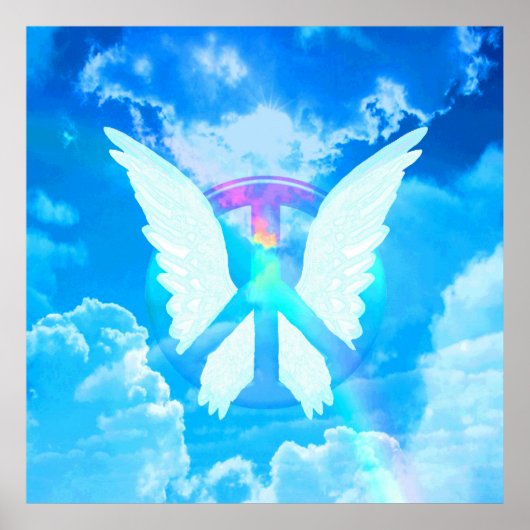 Angel Wings & Peace Sign Poster (Voorkant)
