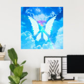 Angel Wings & Peace Sign Poster (Thuiskantoor)