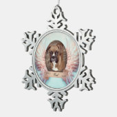 Angel Wings Pet Memorial Snowflake Ornament (Rechts)