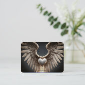Angel Wings Premium Carte de visite Kraft (Debout devant)