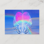 Angel Wings Rainbow Heart Visitekaartje (Voorkant)
