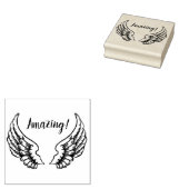 ANGEL WINGS RUBBER STAMP 	RUBBERSTEMPEL (Gestempeld)