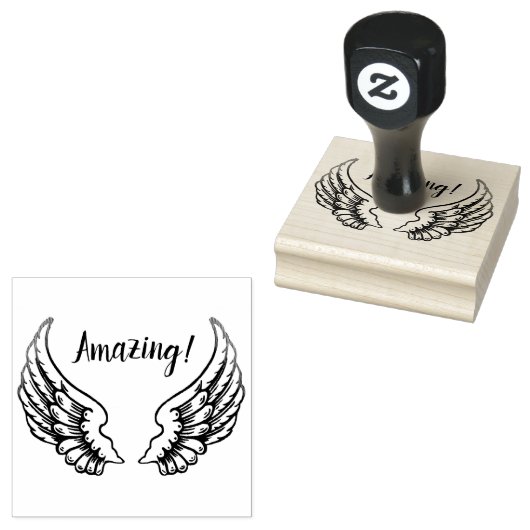 ANGEL WINGS RUBBER STAMP 	RUBBERSTEMPEL (Gestempeld)