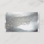Angel Wings Silver Light-Visitekaartjes Visitekaartje (Achterkant)