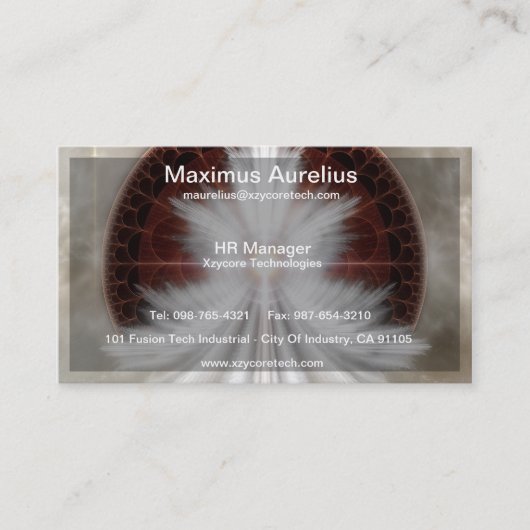 Angel Wings Snowflake Visitekaartje (Voorkant)