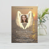 Angel Wings Sunset Fotoviering van het leven Kaart (Staand voorkant)