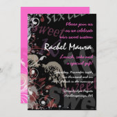 Angel Wings Sweet 16 Seize Anniversaire Invitation (Devant / Derrière)