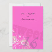 Angel Wings Sweet 16 Zestien Birthday Uitnodiging (Achterkant)
