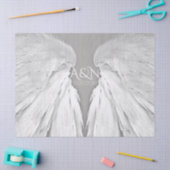 ANGEL WINGS Wedding Initialen Elegant Grey Tissuepapier (Craft)