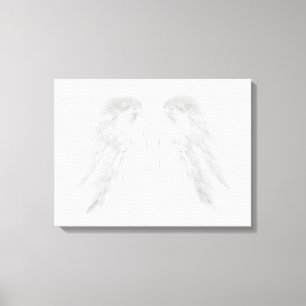 ANGEL WINGS White Canvas Afdruk