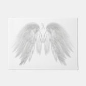 ANGEL WINGS White Custom Monogram Deurmat (Voorkant)