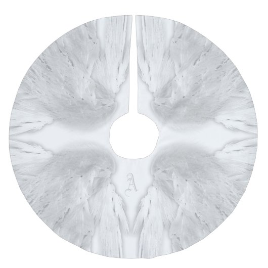 ANGEL WINGS White Custom Monogram Kerstboom Rok (Voorkant)