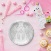 ANGEL WINGS White Custom Monogram Papieren Bordje (Feest)