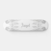 ANGEL WINGS White Custom Name Skateboard (Horizontaal)