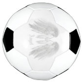 ANGEL WINGS White Custom Name Voetbal (Gedraaid)