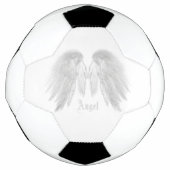 ANGEL WINGS White Custom Name Voetbal (Voorkant)