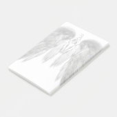 ANGEL WINGS White Heavenly Holly Monogram Post-it® Notes (Schuin)