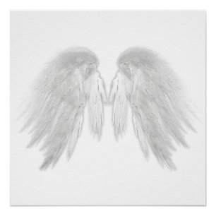 ANGEL WINGS White Perfect Poster