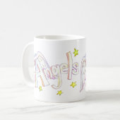 Angel Wings Word Art Custom Café Mugs (Devant gauche)