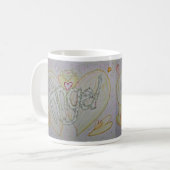 Angel Wings Word Art Custom Café Mugs (Devant gauche)