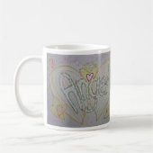 Angel Wings Word Art Custom Café Mugs (Gauche)