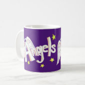 Angel Wings Word Art Custom Coffee Cup Mug (Devant gauche)