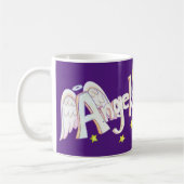 Angel Wings Word Art Custom Coffee Cup Mug (Gauche)