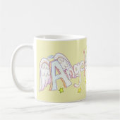 Angel Wings Word Art Custom Coffee Cup Mug (Gauche)