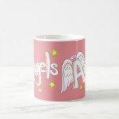 Angel Wings Word Art Custom Coffee Cup Mug (Centre)
